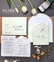 (PQ 1455) Thiệp Cưới Hiện Đại Có Ép Kim