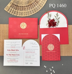 (PQ 1460) Thiệp Cưới Hiện Đại Có Ép Kim
