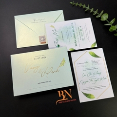 (RR-AK02) Thiệp Cưới Giấy Ánh Kim