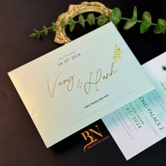 (RR-AK02) Thiệp Cưới Giấy Ánh Kim