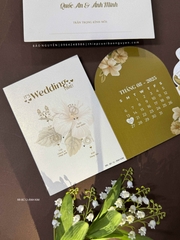 (RRBC-12) Thiệp Cưới Kỹ Thuật Số Ruột Gấp 3 Ánh Kim