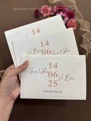 (RR3IN1 - BN047) Thiệp Cưới Gập 3 Có Bao Thư 3IN1