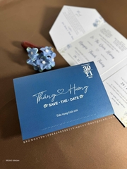 (RR3IN1 - BN064) Thiệp Cưới Gập 3 Có Bao Thư 3IN1