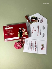 (RR3IN1 - BN066) Thiệp Cưới Gập 3 Có Bao Thư 3IN1