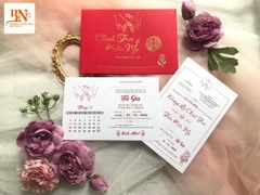 (RRC- BN09) Thiệp Cưới Giấy Ánh Kim