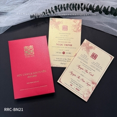 (RRC- BN21) Thiệp Cưới Ép Kim Cao Cấp