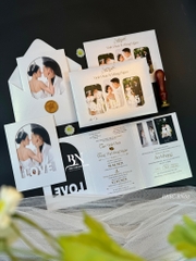 (RRH-BN008) Thiệp Cưới In Hình Giấy Ánh Kim
