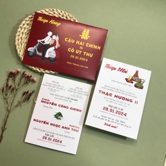 (RRK-BN73) Thiệp Cưới KTS Giấy Ford 200