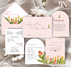 (RRK2-BN14) Thiệp Cưới KTS Hiện Đại