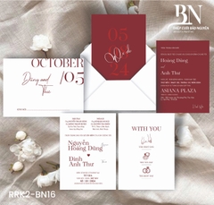 (RRK2-BN16) Thiệp Cưới KTS Hiện Đại