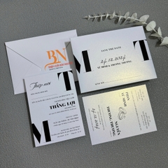 (BN-AK018) Thiệp Cưới Ánh Kim BN