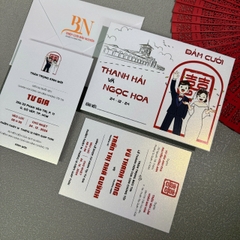 (BN-AK020) Thiệp Cưới Ánh Kim BN