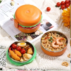 Hộp cơm hình Hamburger, hộp cơm văn phòng, hộp cơm trưa