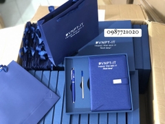 Sét  Quà tặng sổ tay, sổ ghi chép cuộc họp kèm bút in khắc tên, logo thương hiệu làm quà tặng doanh nghiệp, quà tặng sự kiện