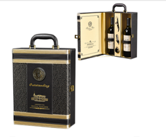 Hộp rượu vang 2 chai họa tiết móng rồng, Hộp quà Tết, Quà tặng doanh nghiệp, Quà tặng sự kiện