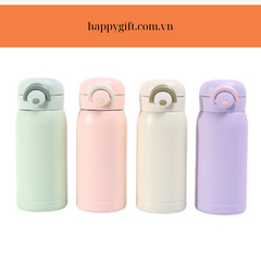 Bình giữ nhiệt màu pastel 200ml, Bình giữ nhiệt in khắc tên logo thương hiệu