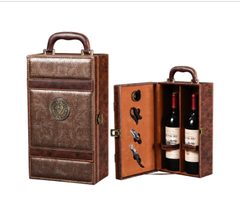 Hộp rượu vang 2 chai hoa văn đuôi phượng, Hộp quà Tết, Quà tặng doanh nghiệp, Quà tặng sự kiện