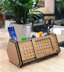 Hộp bút để bàn bằng gỗ MDF - Quà tặng khuyến mãi giá rẻ