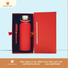 Set quà tặng Bình giữ nhiệt  500ml nắp inox, inox 304, giữ nhiệt tốt, an toàn sức khỏe- Khắc laser logo, tên, quà tặng doanh nghiệp giá rẻ.