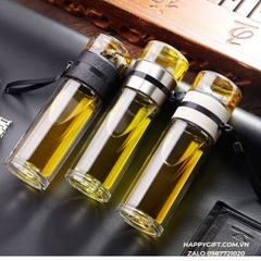 BÌNH THỦY TINH PHA TRÀ FECVEN 2 LỚP CÓ LÕI LỌC, QUAI XÁCH  BỀN BỈ, DUNG TÍCH 420ML