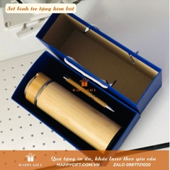 Sét bình tre kèm bút tre - Quà tặng dành cho các doanh nghiệp nhân dịp cuối năm