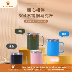 Cốc Coffee giữ nhiệt có tay cầm phong cách Hàn Quốc