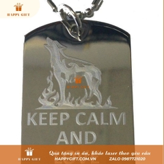 Khắc laser thẻ bài lính Dogtag