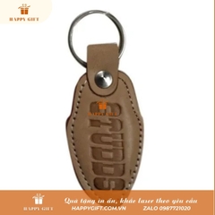 Khắc Laser móc khóa da, khắc laser quà tặng khuyến mại, quà tặng sự kiện