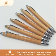 Khắc Laser Bút tre theo yêu cầu tại Laser Hoàng Mai, khắc laser bút quà tặng doanh nghiệp, quà tặng sự kiện