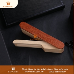 Hộp bút gỗ nắp gấp, hộp đựng bút khắc tên, logo thương hiệu, quà tặng doanh nghiệp