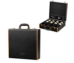 Hộp rượu vang đính đá 4 ngăn HR49 có dụng cụ mở rượu , Hộp quà Tết, Quà tặng doanh nghiệp, Quà tặng sự kiện