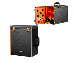 Hộp rượu vang đính đá 6 ngăn HR50 có dụng cụ mở rượu , Hộp quà Tết, Quà tặng doanh nghiệp, Quà tặng sự kiện