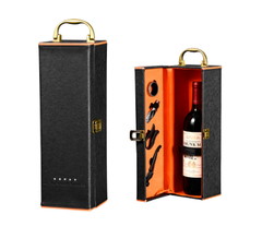 Hộp rượu vang đơn đính đá HR26 có dụng cụ mở rượu , Hộp quà Tết, Quà tặng doanh nghiệp, Quà tặng sự kiện