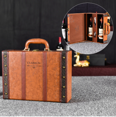 Hộp rượu vang đôi Classical có dụng cụ mở rượu , Hộp quà Tết, Quà tặng doanh nghiệp, Quà tặng sự kiện