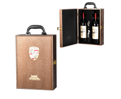 Hộp rượu vang đôi OEM có dụng cụ mở rượu , Hộp quà Tết, Quà tặng doanh nghiệp, Quà tặng sự kiện