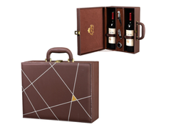 Hộp rượu vang họa tiết kẻ chéo có dụng cụ mở rượu , Hộp quà Tết, Quà tặng doanh nghiệp, Quà tặng sự kiện