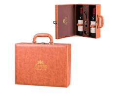 Hộp rượu vang đôi Wine&special life cam có dụng cụ mở rượu , Hộp quà Tết, Quà tặng doanh nghiệp, Quà tặng sự kiện