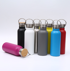 Bình giữ nhiệt hình chai nước có quai xách 1000ml, Bình giữ nhiệt in khắc tên logo