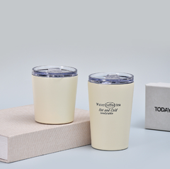 Cốc giữ nhiệt phong cách ins không ống hút 360ml, Cốc giữ nhiệt in tên logo thương hiệu