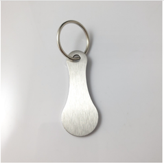 Quà tặng móc khóa khắc tên, móc khóa kim loại màu bạc MK13, quà tặng doanh nghiệp