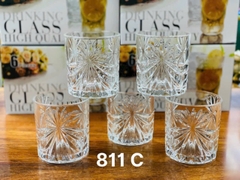 Mã 3- Bộ 6 ly thủy tinh chịu nhiệt cao cấp dùng uống nước hoặc rượu tây vân hoa
