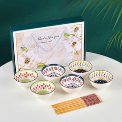 Mã 3- Bộ Bát Ăn Cơm Hoạ Tiết Hoa Văn Phong Cách Cổ Điển