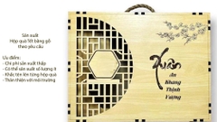 Hộp quà Tết Trung Thu bằng gỗ MDF khắc Theo yêu cầu - Dùng để trang trí, đựng đồ biếu tặng dịp Tết trung thu 2024