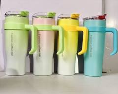 Bình giữ nhiệt có tay cầm 1200ml tặng kèm ống hút và sticker -Quà tặng doanh nghiệp trang trọng, ý nghĩa