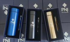 Set quà tặng Bình giữ nhiệt dung tích 500ml kèm hộp quà và bút kí giá rẻ , quà tặng doanh nghiệp