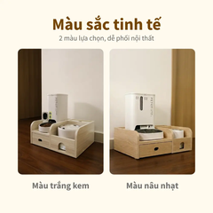 Kệ Gỗ Máy Ăn, Máy Lọc Nước Cho Chó Mèo HELIPET Chống Gù