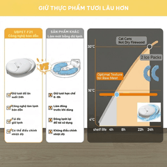 Máy cho chó mèo ăn pate tự động làm lạnh UBPet F21 - Bảo quản pate 24h