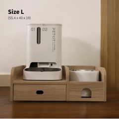 Kệ Gỗ Máy Ăn, Máy Lọc Nước Cho Chó Mèo HELIPET Chống Gù