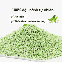Cát đậu nành Max Clean hương trà xanh - Hạt dài nhỏ