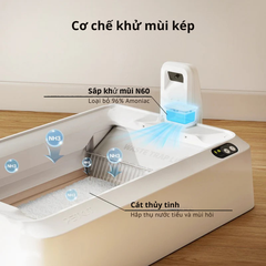 Máy dọn vệ sinh mèo Petkit Purobot Crystal Duo có Camera AI